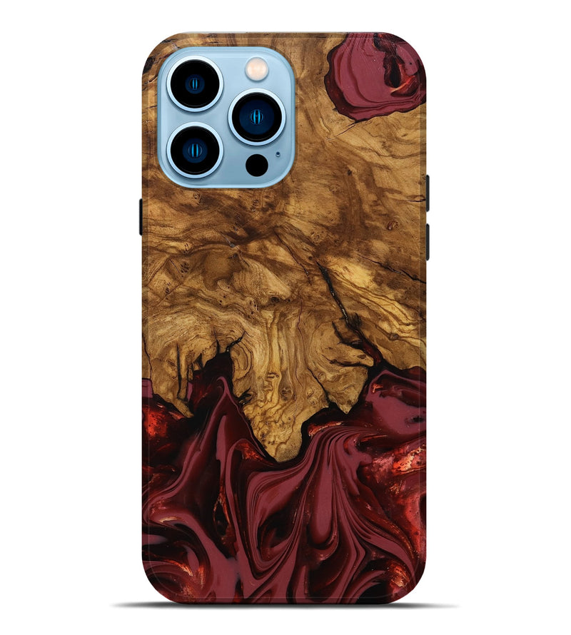 iPhone 14 Pro Max Wood Live Edge Phone Case - Booker (Ancient Olive, 818746)