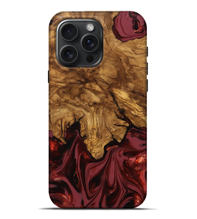 iPhone 16 Pro Max Wood Live Edge Phone Case - Booker (Ancient Olive, 818746)