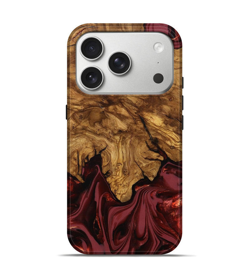 iPhone 17 Pro Wood Live Edge Phone Case - Booker (Ancient Olive, 818746)