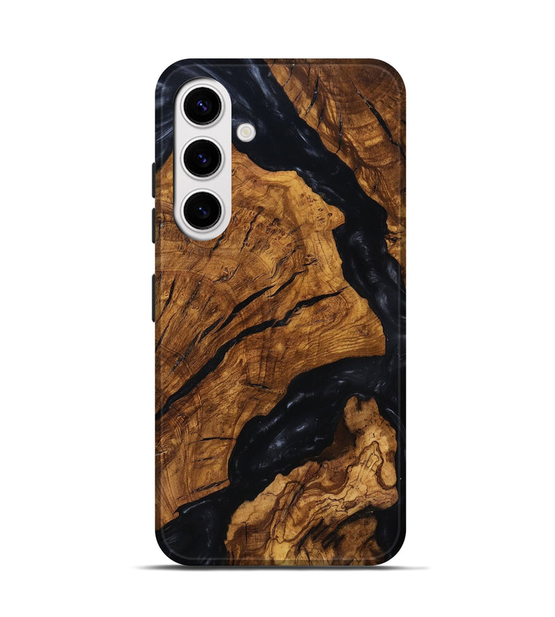 Galaxy S25 Wood Live Edge Phone Case - Boone (Ancient Olive, 818747)