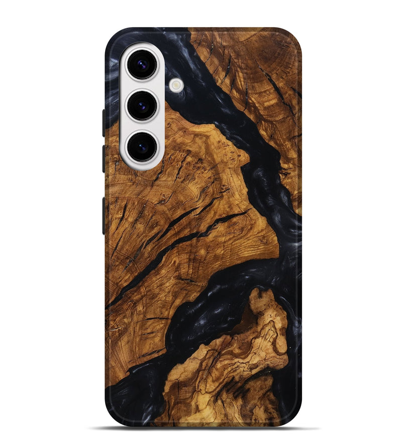 Galaxy S25 Plus Wood Live Edge Phone Case - Boone (Ancient Olive, 818747)