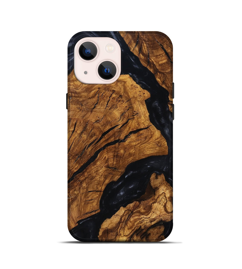 iPhone 13 mini Wood Live Edge Phone Case - Boone (Ancient Olive, 818747)