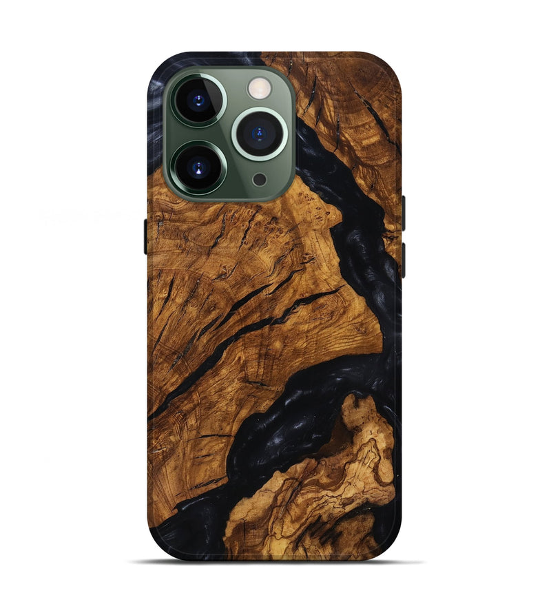 iPhone 13 Pro Wood Live Edge Phone Case - Boone (Ancient Olive, 818747)