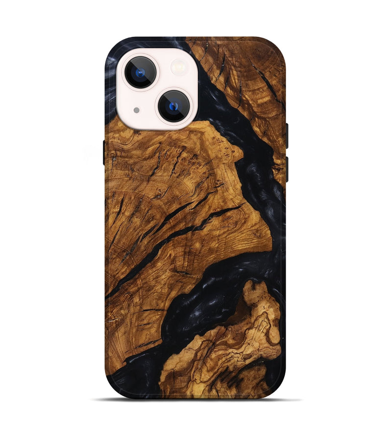 iPhone 14 Wood Live Edge Phone Case - Boone (Ancient Olive, 818747)