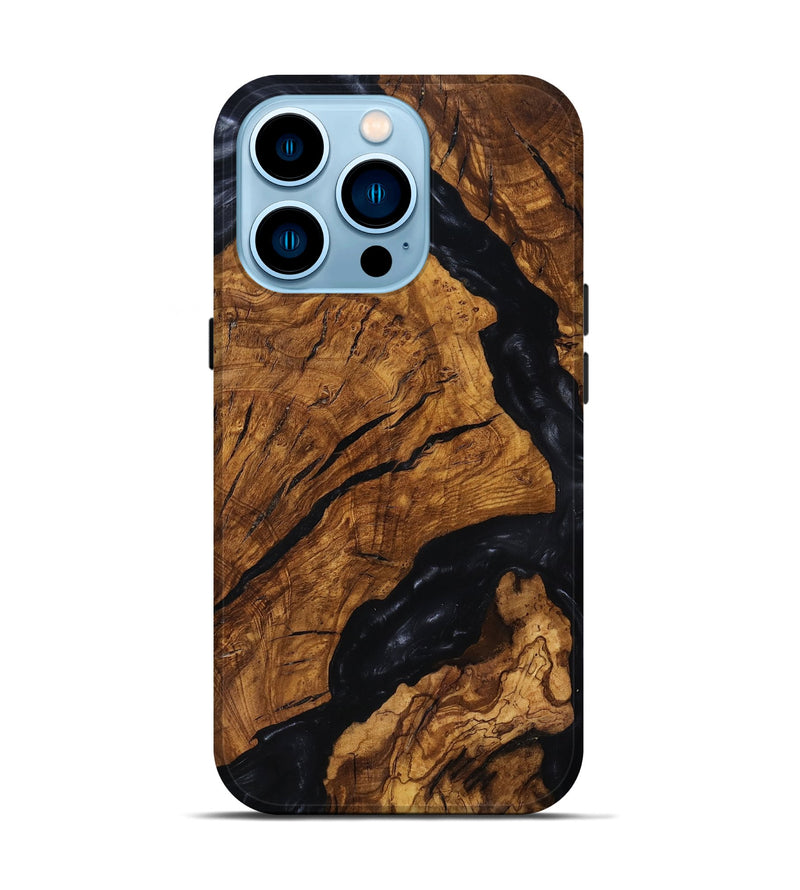 iPhone 14 Pro Wood Live Edge Phone Case - Boone (Ancient Olive, 818747)