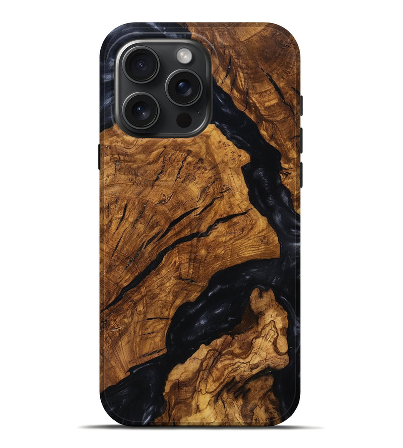 iPhone 16 Pro Max Wood Live Edge Phone Case - Boone (Ancient Olive, 818747)