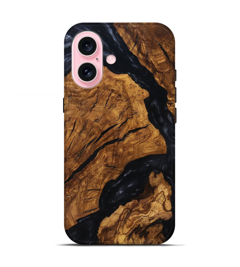 iPhone 17 Wood Live Edge Phone Case - Boone (Ancient Olive, 818747)