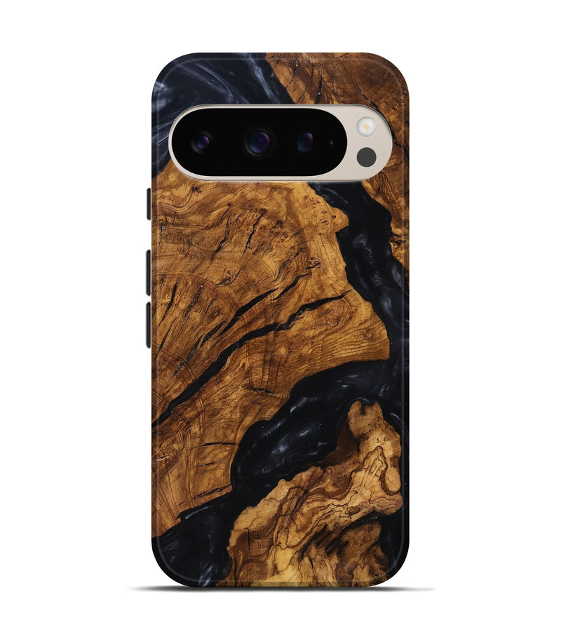 Pixel 9 Wood Live Edge Phone Case - Boone (Ancient Olive, 818747)