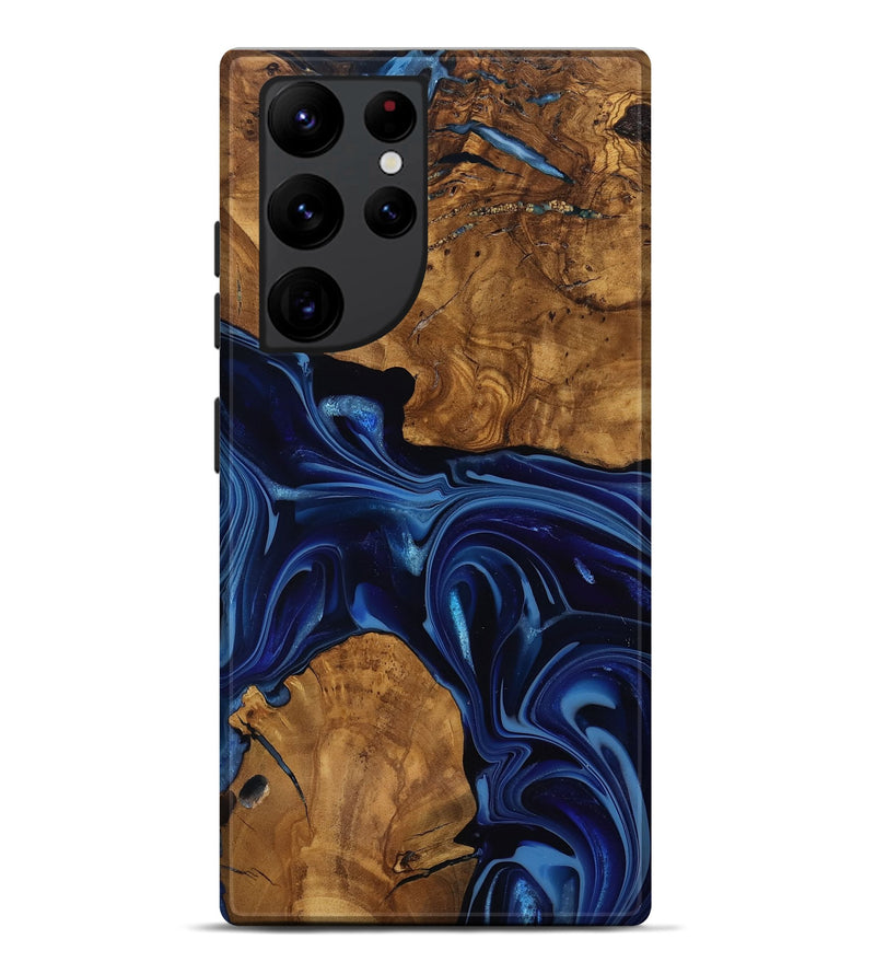 Galaxy S22 Ultra Wood Live Edge Phone Case - Baylee (Ancient Olive, 818748)