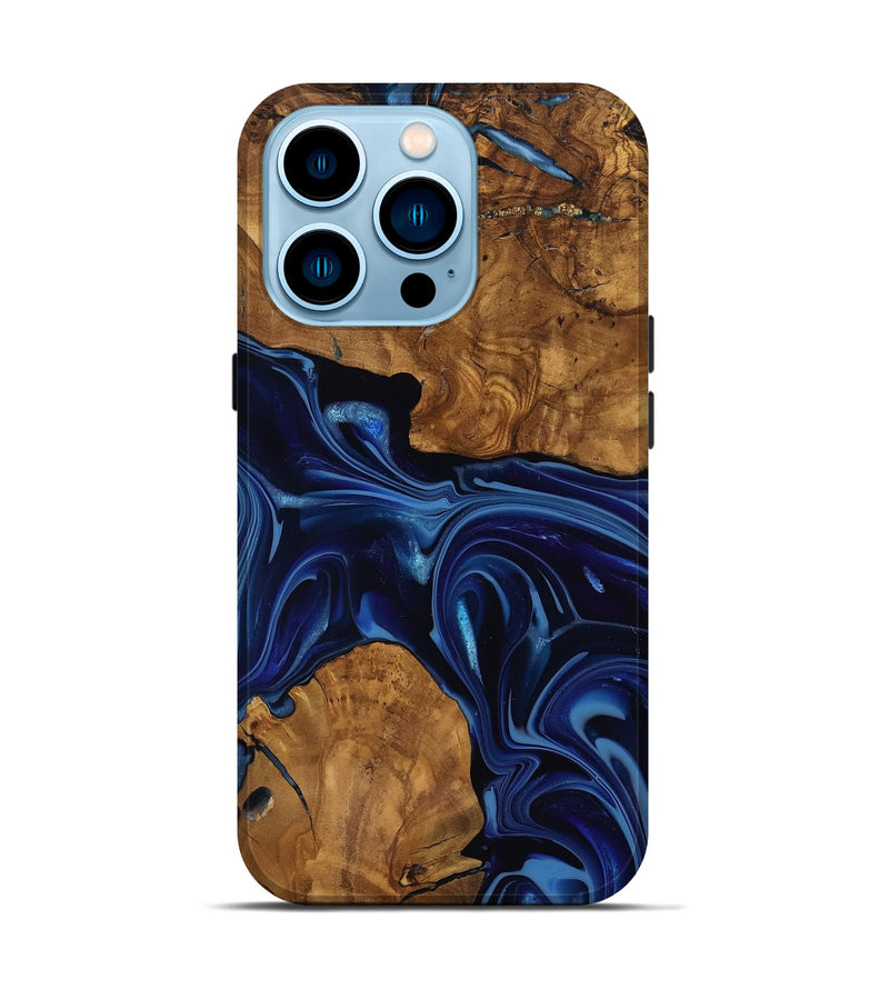 iPhone 14 Pro Wood Live Edge Phone Case - Baylee (Ancient Olive, 818748)