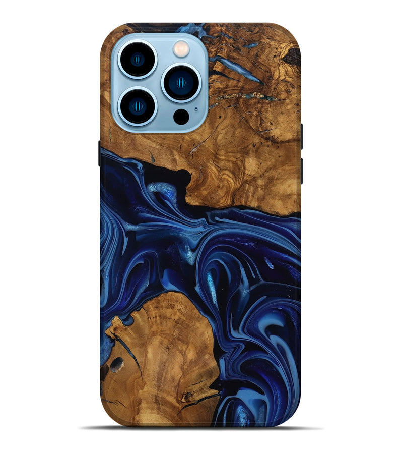 iPhone 14 Pro Max Wood Live Edge Phone Case - Baylee (Ancient Olive, 818748)