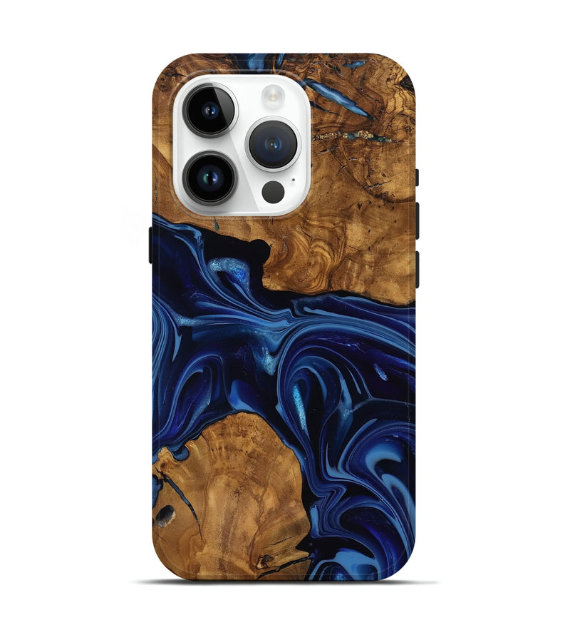 iPhone 15 Pro Wood Live Edge Phone Case - Baylee (Ancient Olive, 818748)
