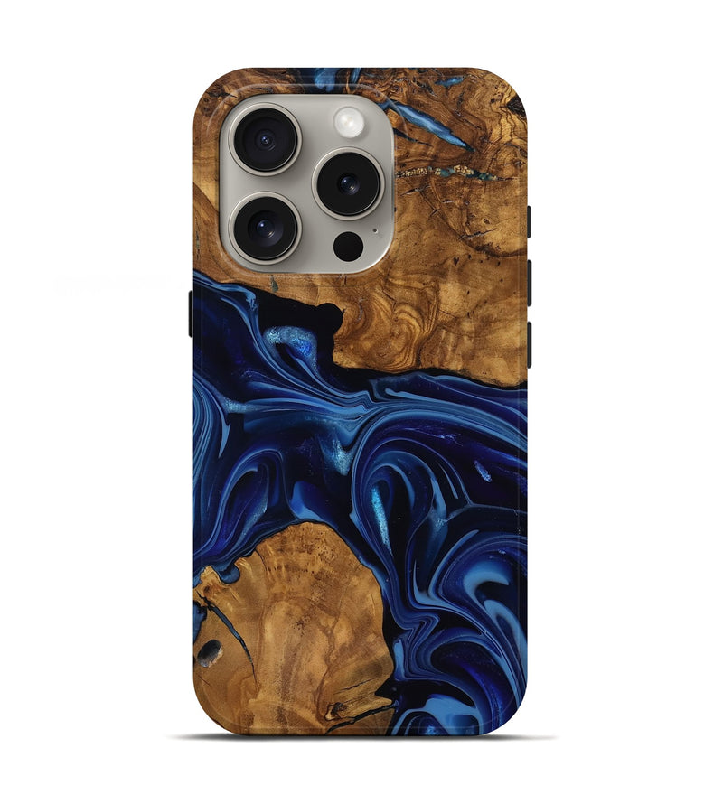 iPhone 16 Pro Wood Live Edge Phone Case - Baylee (Ancient Olive, 818748)