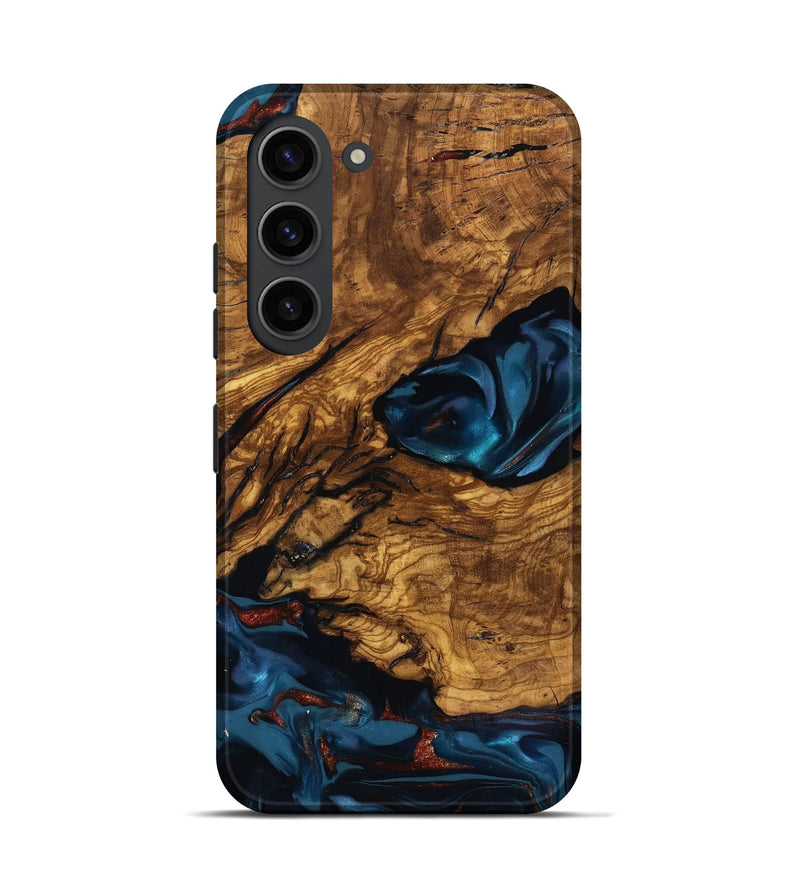 Galaxy S23 Wood Live Edge Phone Case - Livia (Ancient Olive, 818749)