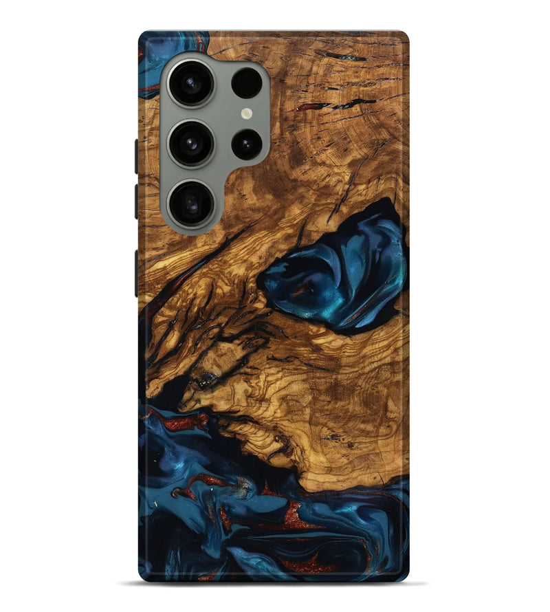 Galaxy S24 Ultra Wood Live Edge Phone Case - Livia (Ancient Olive, 818749)