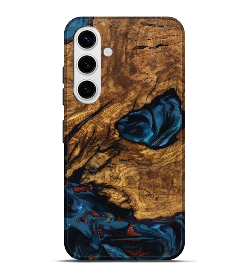 Galaxy S25 Plus Wood Live Edge Phone Case - Livia (Ancient Olive, 818749)