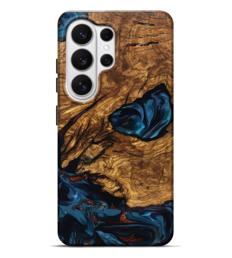 Galaxy S26 Ultra Wood Live Edge Phone Case - Livia (Ancient Olive, 818749)