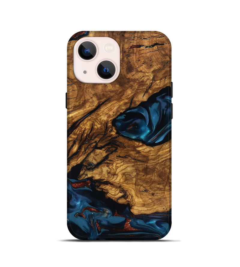 iPhone 13 mini Wood Live Edge Phone Case - Livia (Ancient Olive, 818749)