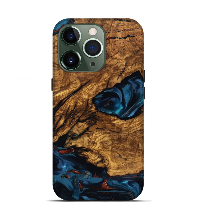 iPhone 13 Pro Wood Live Edge Phone Case - Livia (Ancient Olive, 818749)