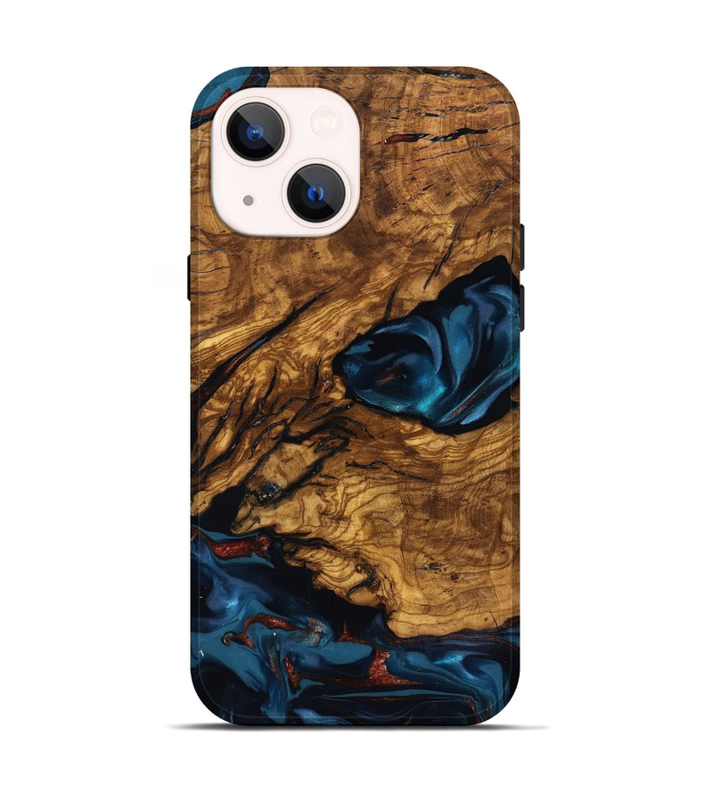 iPhone 14 Wood Live Edge Phone Case - Livia (Ancient Olive, 818749)