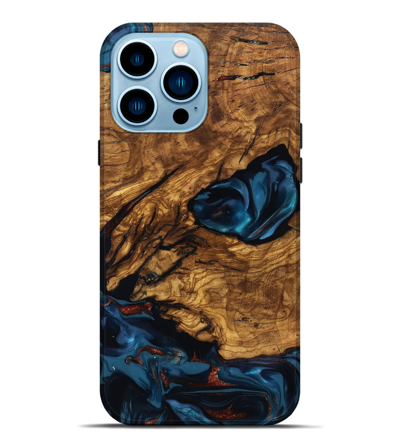iPhone 14 Pro Max Wood Live Edge Phone Case - Livia (Ancient Olive, 818749)