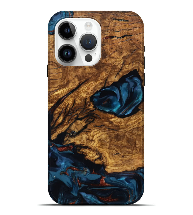 iPhone 15 Pro Max Wood Live Edge Phone Case - Livia (Ancient Olive, 818749)