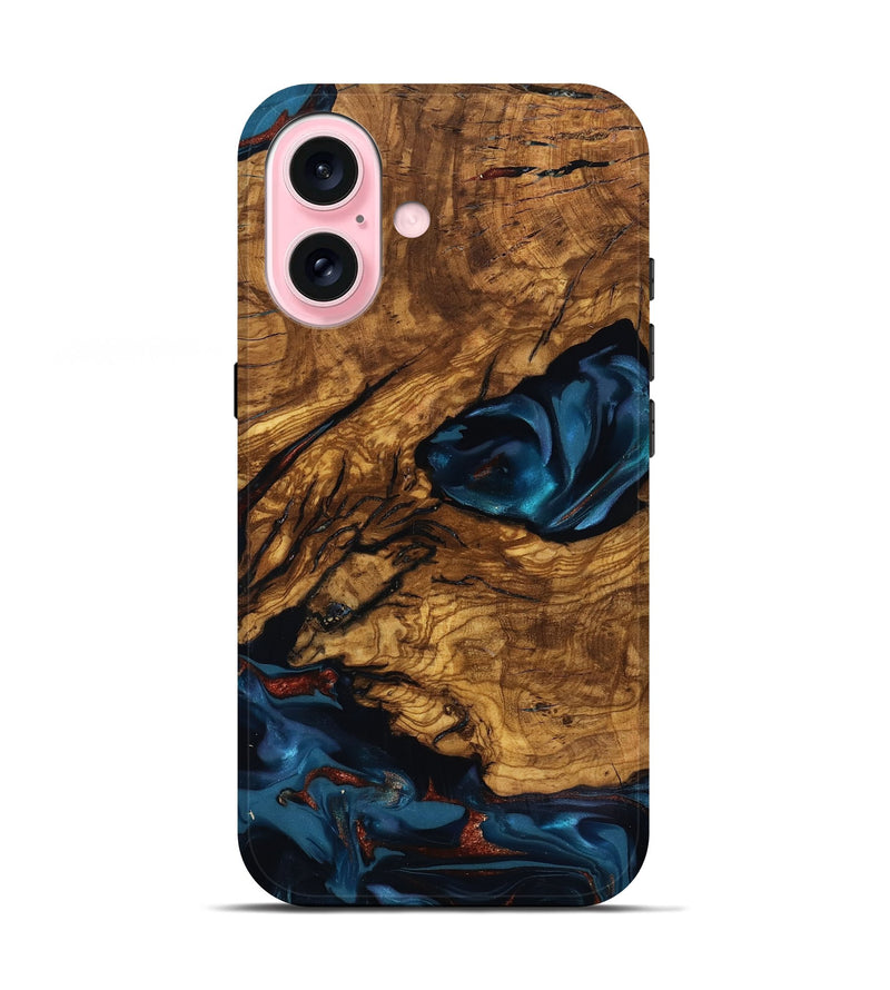iPhone 17 Wood Live Edge Phone Case - Livia (Ancient Olive, 818749)