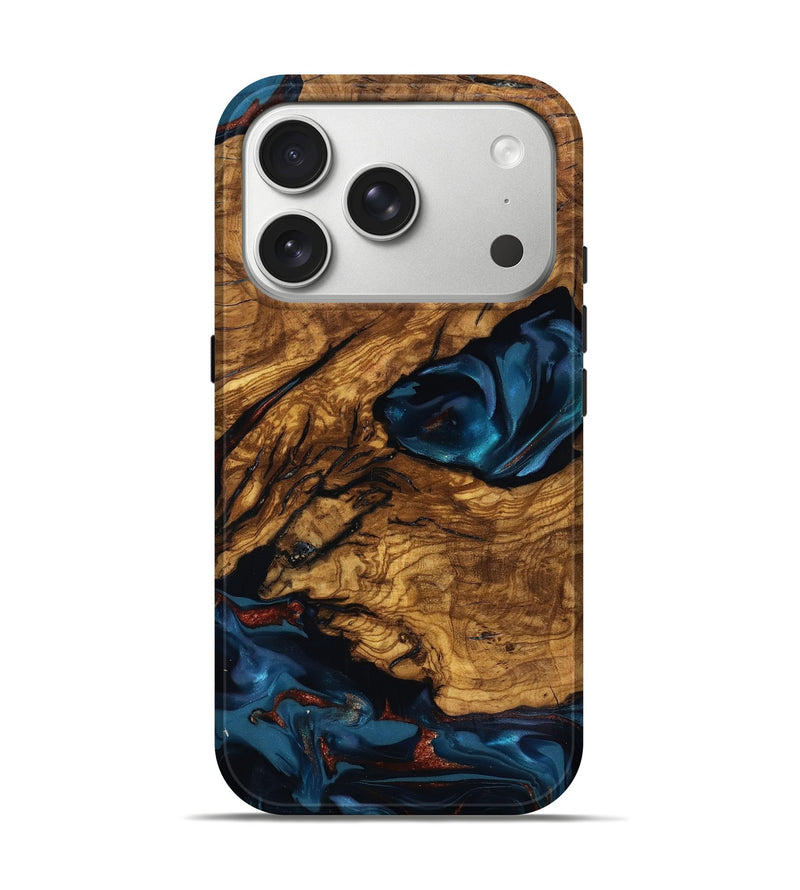 iPhone 17 Pro Wood Live Edge Phone Case - Livia (Ancient Olive, 818749)