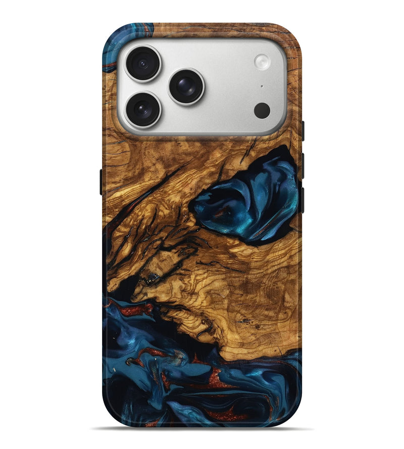 iPhone 17 Pro Max Wood Live Edge Phone Case - Livia (Ancient Olive, 818749)