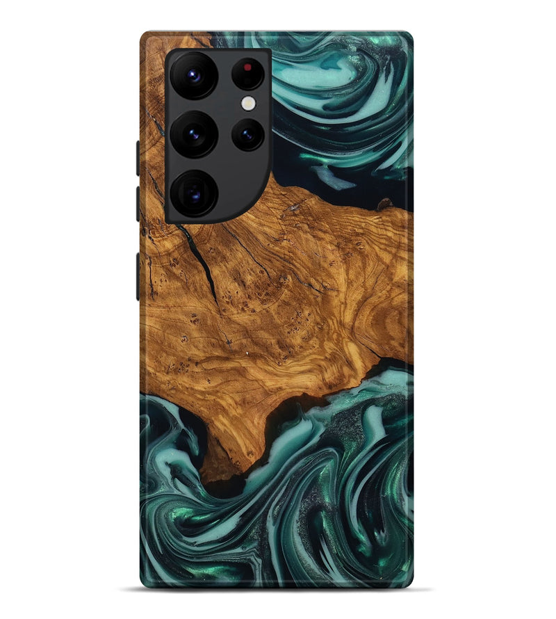 Galaxy S22 Ultra Wood Live Edge Phone Case - Koen (Ancient Olive, 818750)