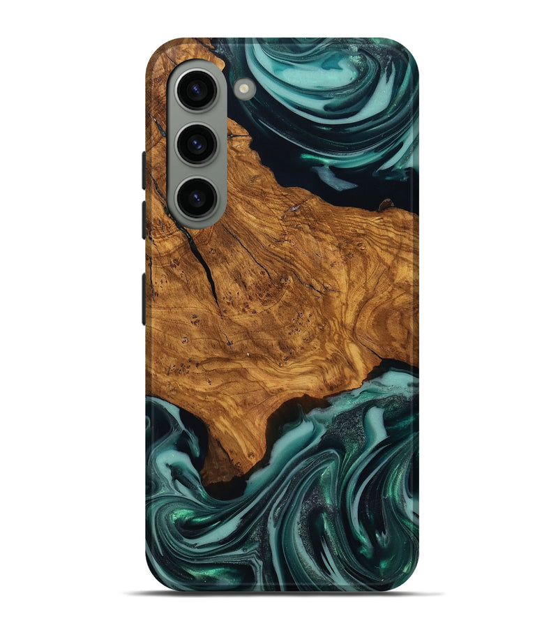 Galaxy S23 Plus Wood Live Edge Phone Case - Koen (Ancient Olive, 818750)
