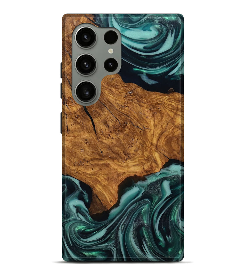 Galaxy S24 Ultra Wood Live Edge Phone Case - Koen (Ancient Olive, 818750)