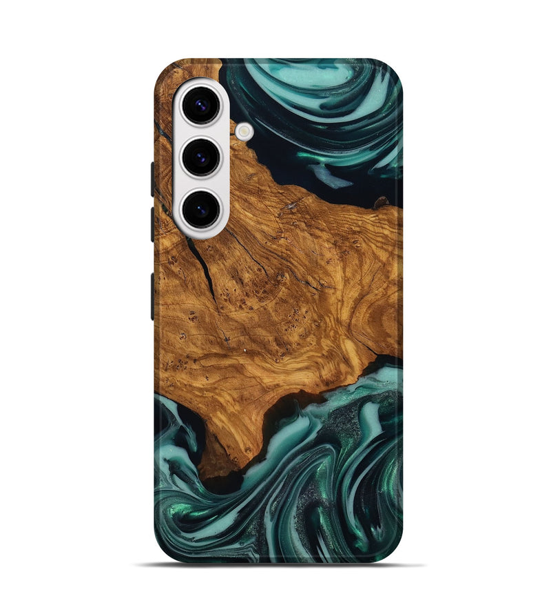 Galaxy S25 Wood Live Edge Phone Case - Koen (Ancient Olive, 818750)
