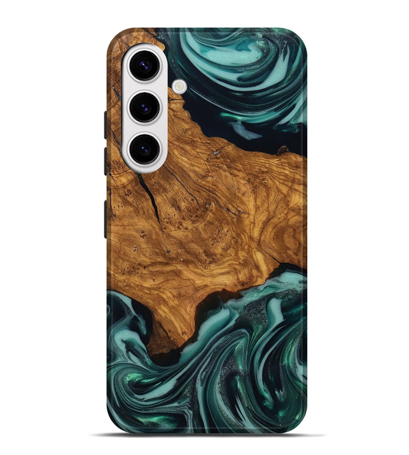 Galaxy S25 Plus Wood Live Edge Phone Case - Koen (Ancient Olive, 818750)