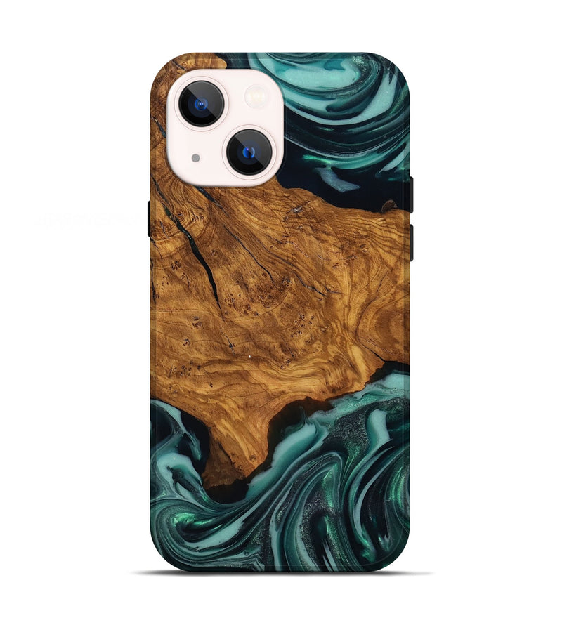 iPhone 13 Wood Live Edge Phone Case - Koen (Ancient Olive, 818750)