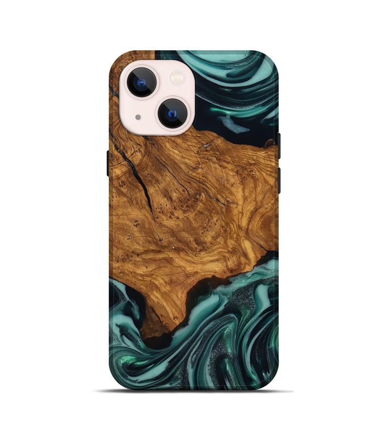 iPhone 13 mini Wood Live Edge Phone Case - Koen (Ancient Olive, 818750)