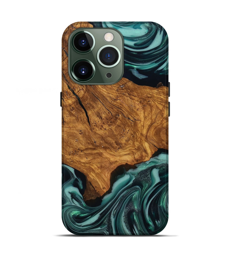 iPhone 13 Pro Wood Live Edge Phone Case - Koen (Ancient Olive, 818750)