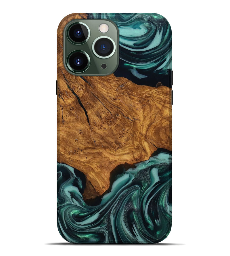 iPhone 13 Pro Max Wood Live Edge Phone Case - Koen (Ancient Olive, 818750)