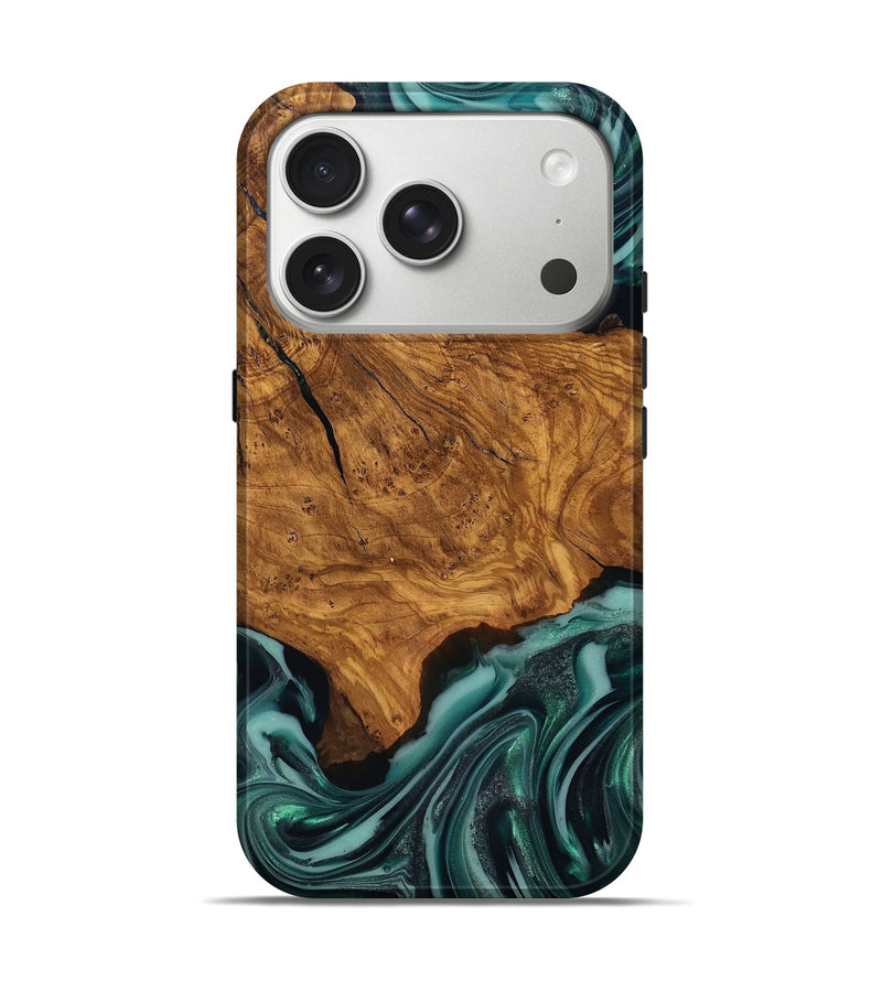 iPhone 17 Pro Wood Live Edge Phone Case - Koen (Ancient Olive, 818750)