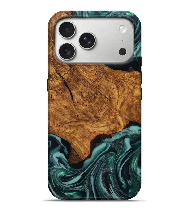 iPhone 17 Pro Max Wood Live Edge Phone Case - Koen (Ancient Olive, 818750)