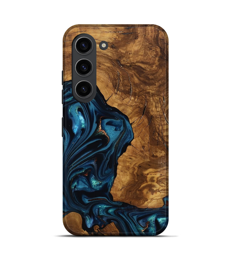 Galaxy S23 Wood Live Edge Phone Case - Loni (Ancient Olive, 818751)