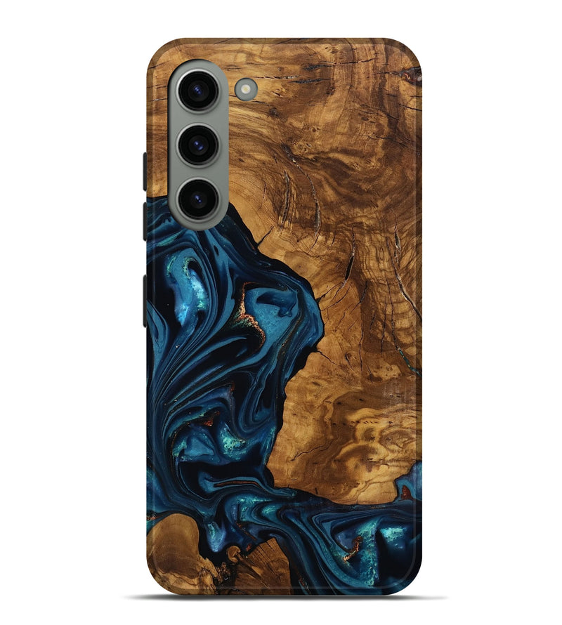 Galaxy S23 Plus Wood Live Edge Phone Case - Loni (Ancient Olive, 818751)