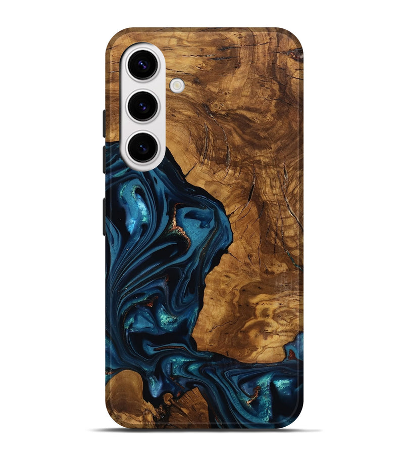Galaxy S25 Plus Wood Live Edge Phone Case - Loni (Ancient Olive, 818751)