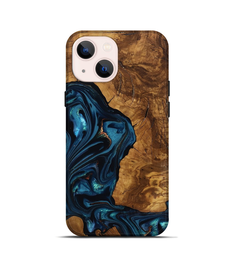 iPhone 13 mini Wood Live Edge Phone Case - Loni (Ancient Olive, 818751)