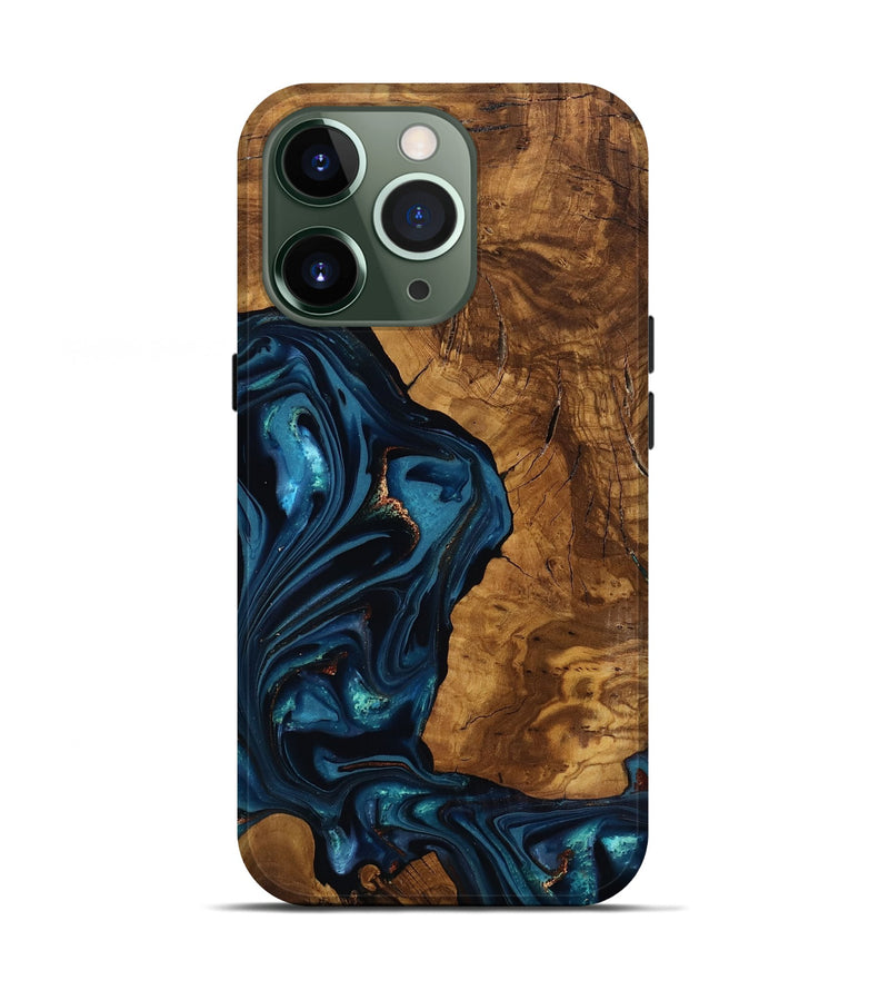 iPhone 13 Pro Wood Live Edge Phone Case - Loni (Ancient Olive, 818751)