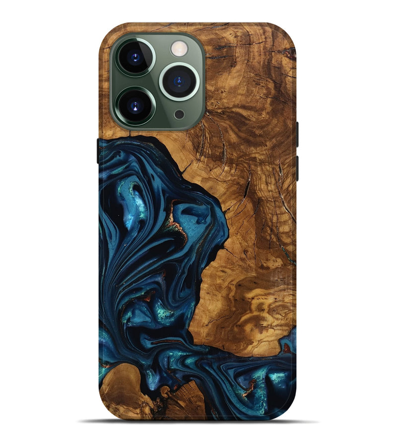 iPhone 13 Pro Max Wood Live Edge Phone Case - Loni (Ancient Olive, 818751)
