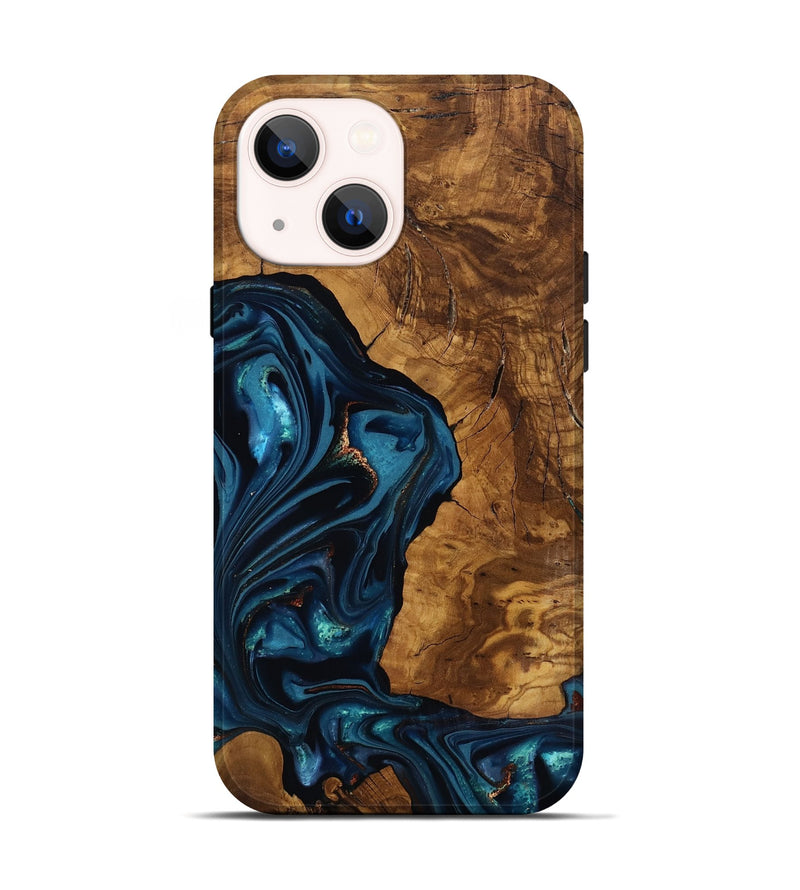 iPhone 14 Wood Live Edge Phone Case - Loni (Ancient Olive, 818751)