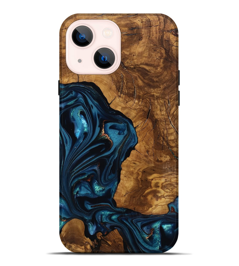 iPhone 14 Plus Wood Live Edge Phone Case - Loni (Ancient Olive, 818751)