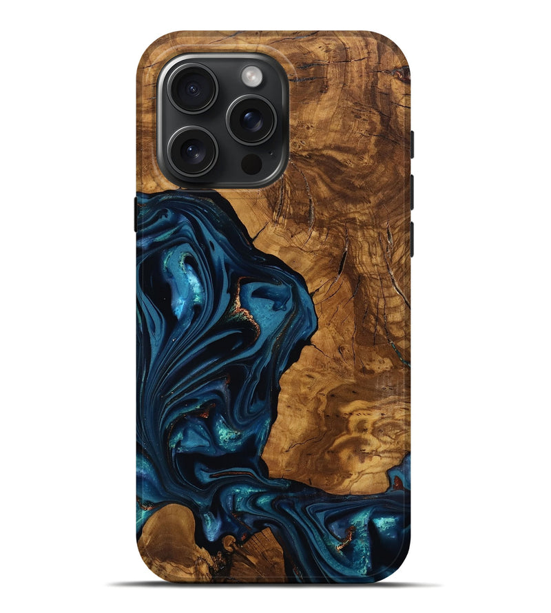 iPhone 16 Pro Max Wood Live Edge Phone Case - Loni (Ancient Olive, 818751)