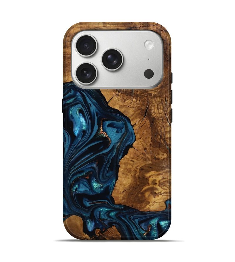 iPhone 17 Pro Wood Live Edge Phone Case - Loni (Ancient Olive, 818751)